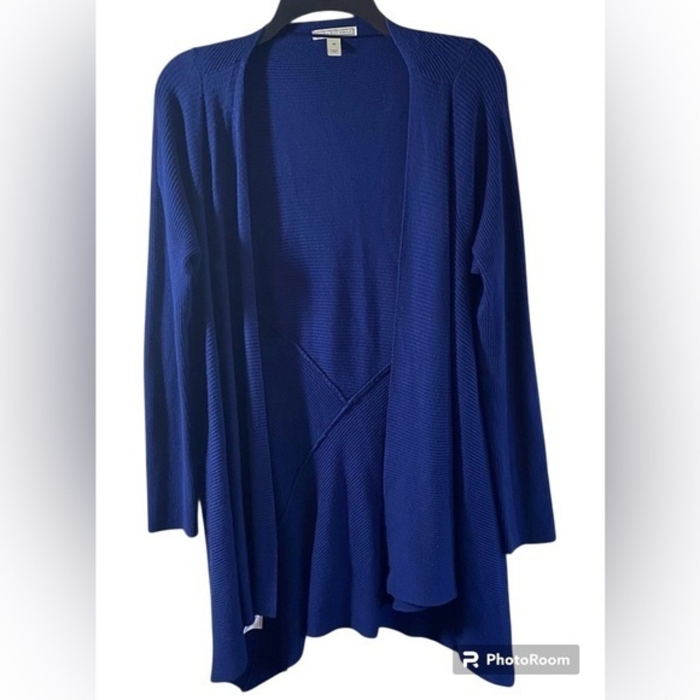 CLEARANCE Cobalt Blue Open Front Duster Cardigan, Large